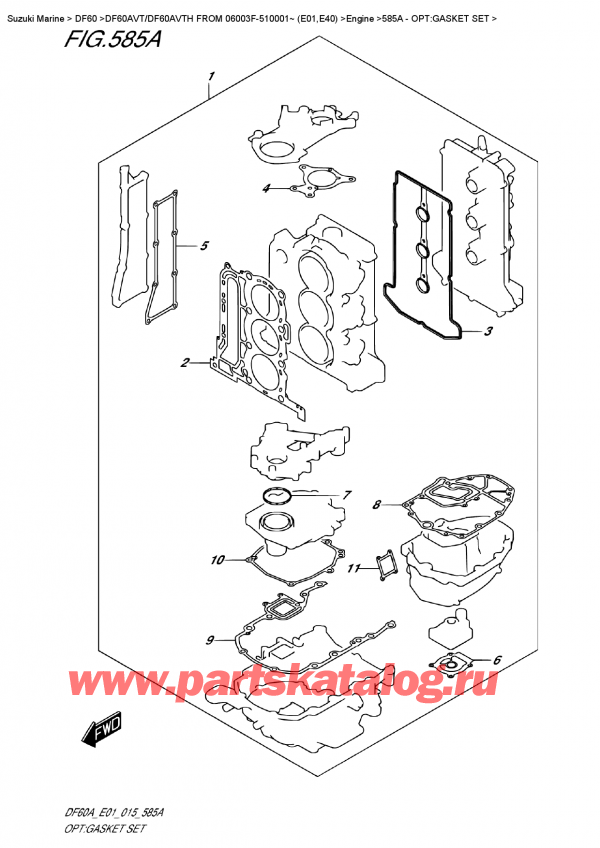  ,  , Suzuki DF60A TS / TL FROM 06002F-510001~ (E01)  2015 , :  