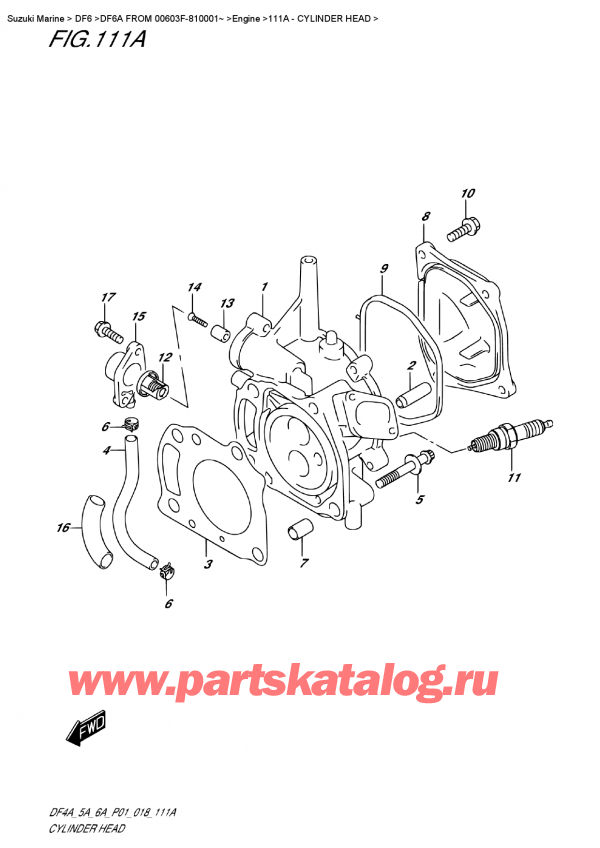 , , Suzuki DF6A S / L FROM 00603F-810001~ , Cylinder  Head