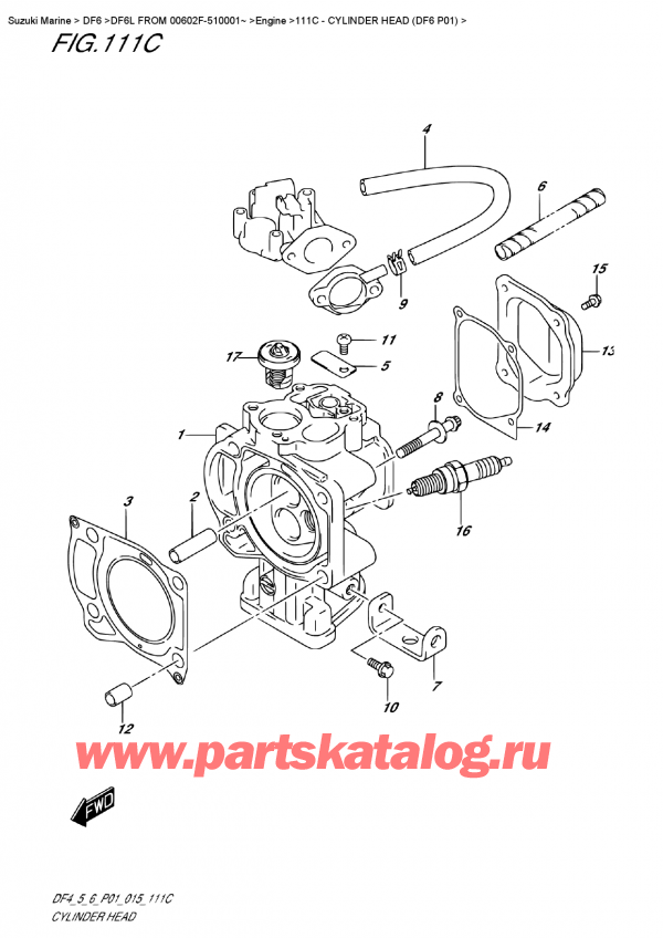   ,    , Suzuki DF6 S-L FROM 00602F-510001~ (P01),    (Df6 P01)