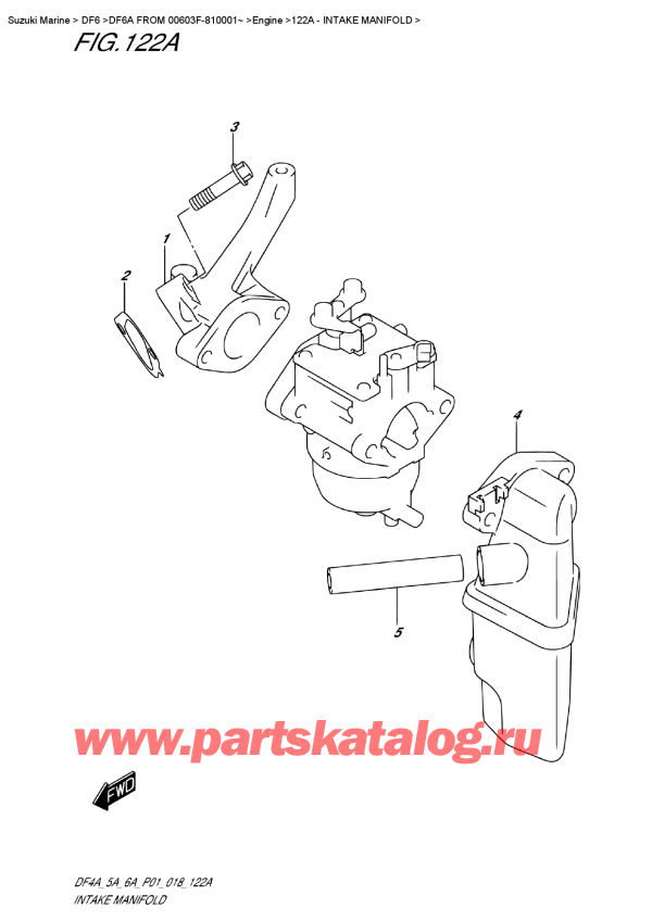  ,  , Suzuki DF6A S / L FROM 00603F-810001~ , Intake  Manifold /  