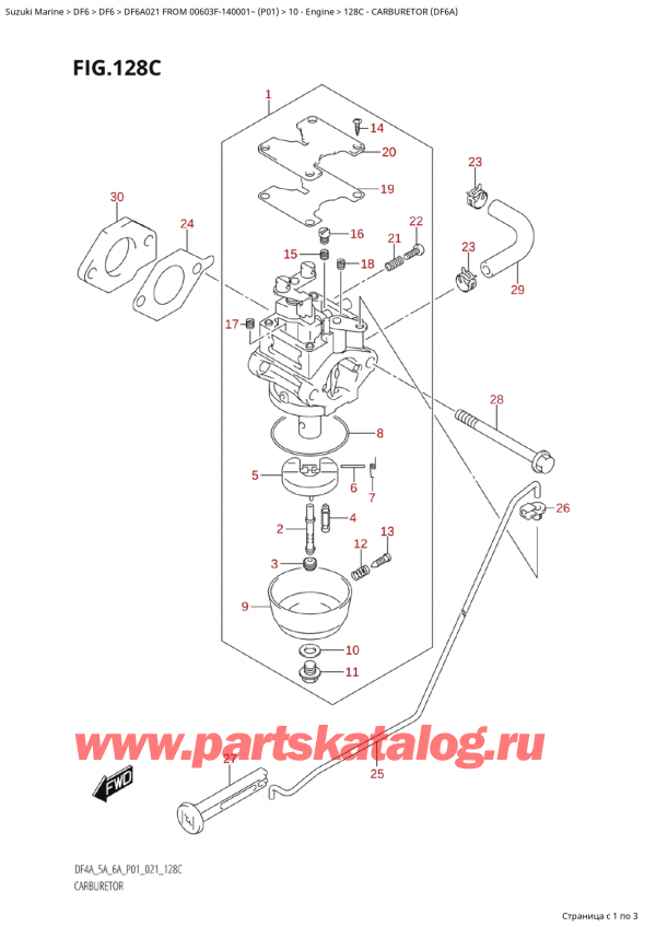  ,    ,  Suzuki DF6AS FROM 00603F-910001~ (P01 021)  2021 ,  (Df6A)