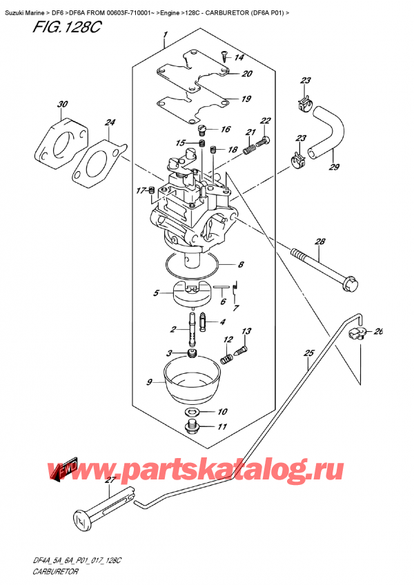  , , Suzuki DF6A S/L FROMV00603F-710001~ , Carburetor  (Df6A P01) /  (Df6A P01)