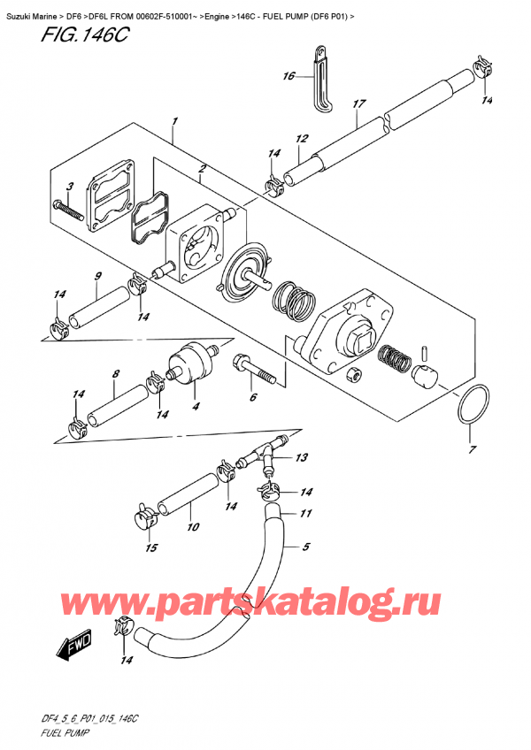  ,    , Suzuki DF6 S-L FROM 00602F-510001~ (P01), Fuel  Pump  (Df6  P01) /   (Df6 P01)