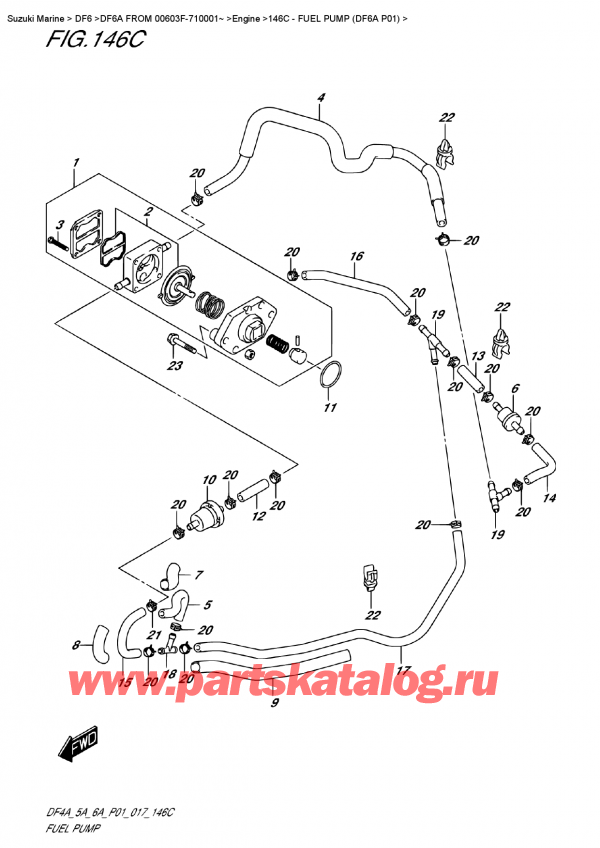   ,   , Suzuki DF6A S/L FROMV00603F-710001~   2017 , Fuel  Pump  (Df6A  P01)
