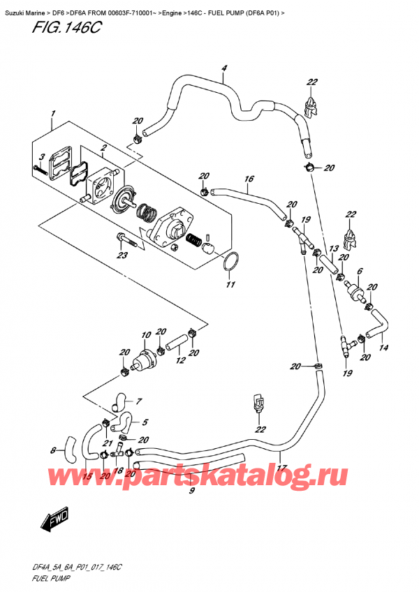 ,   , SUZUKI DF6A S/L FROMV00603F-710001~   2017 , Fuel  Pump  (Df6A  P01)