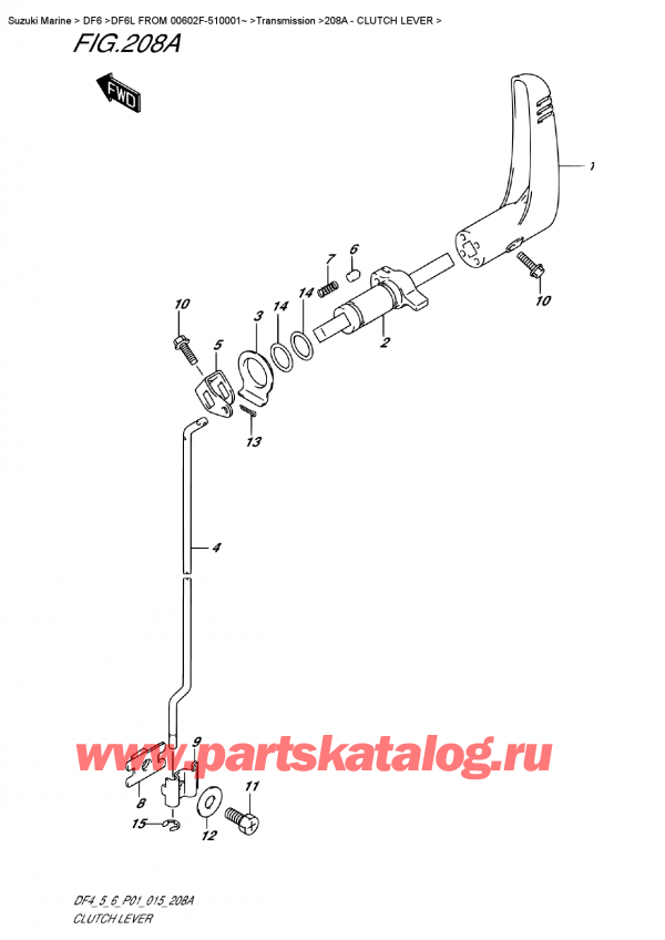  ,   ,  DF6 S-L FROM 00602F-510001~ (P01)  2015 , Clutch  Lever -  