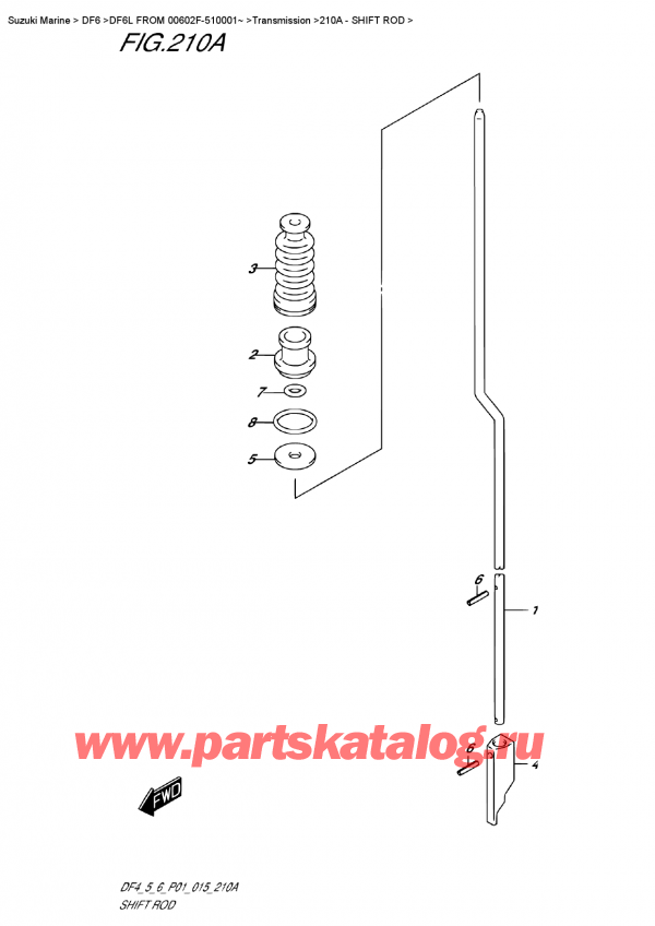 ������������ ��������, �� ���������, Suzuki DF6 S-L FROM 00602F-510001~ (P01), ������������� ����