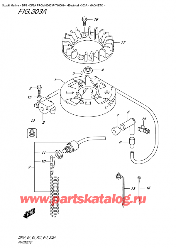  ,  , Suzuki DF6A S/L FROMV00603F-710001~ , Magneto