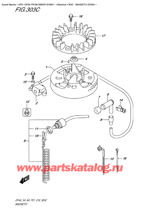 ,  , Suzuki DF6A S / L FROM 00603F-810001~   2018 ,  (Df6A) - Magneto  (Df6A)