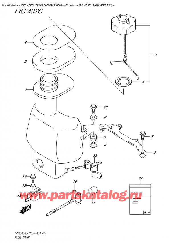 ,   , SUZUKI DF6 S-L FROM 00602F-510001~ (P01),   (Df6 P01)