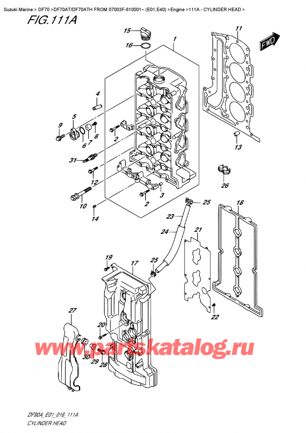 , , Suzuki DF70A TS / TL FROM 07003F-610001~ (E01 016),   