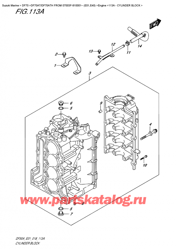  ,   , Suzuki DF70A TS-TL FROM 07003F-810001~ (E01 018),  