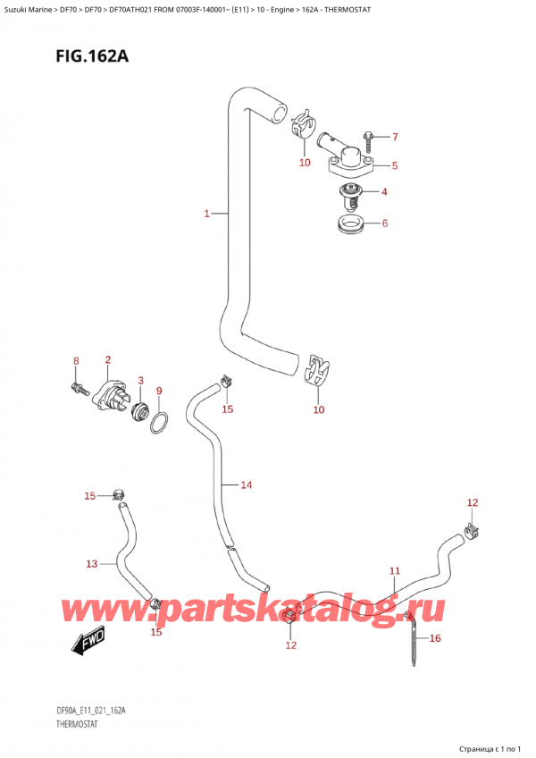   ,   , SUZUKI DF70A TS / TL FROM  07003F-140001~ (E11 021), 