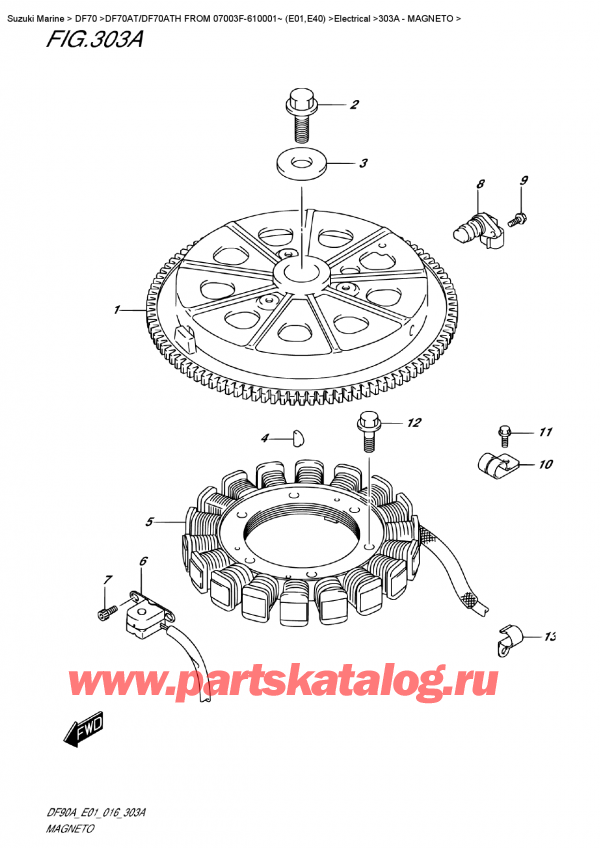 ,   , Suzuki DF70AT L/X FROM 07003F-610001~ (E01)    2016 ,  / Magneto