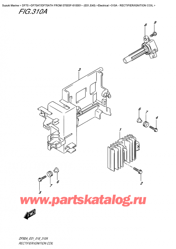 ,    , Suzuki DF70A TS / TL FROM 07003F-610001~ (E01 016),  /  