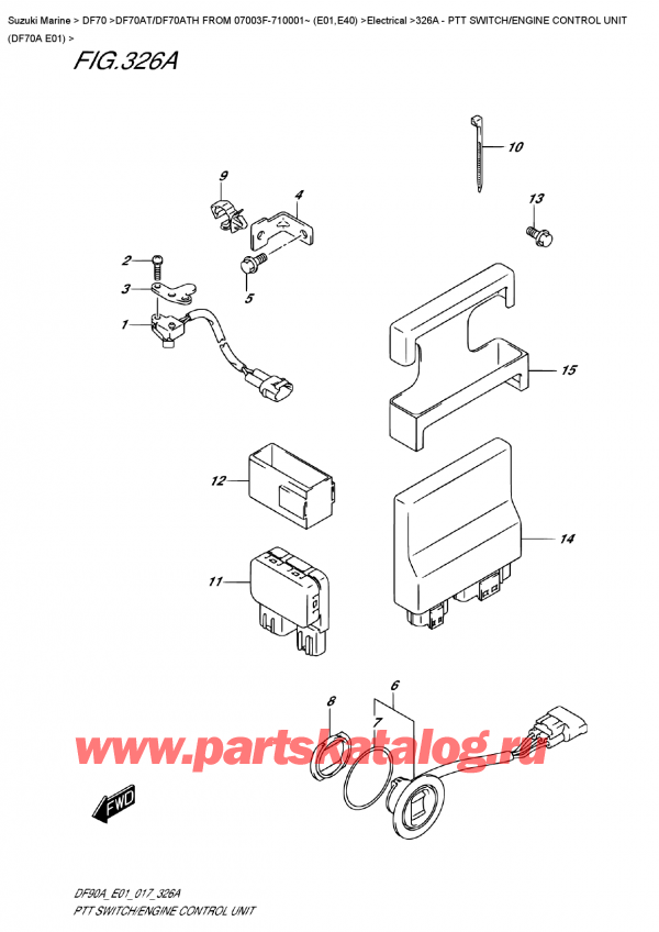 ,   , SUZUKI DF70A TS-TL FROM 07003F-710001~ (E01 017)  2017 ,   /    (Df70A E01)