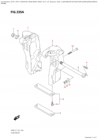 335A  -  Clamp  Bracket  (Df70A,Df70Ath,Df80A,Df90A,Df90Ath, (335A -   (Df70A, Df70Ath, Df80A, Df90A, Df90Ath,)