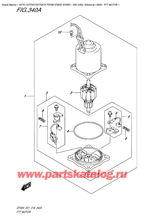  ,   , Suzuki DF70A TS-TL FROM 07003F-810001~ (E01 018)  2018 , Ptt  Motor