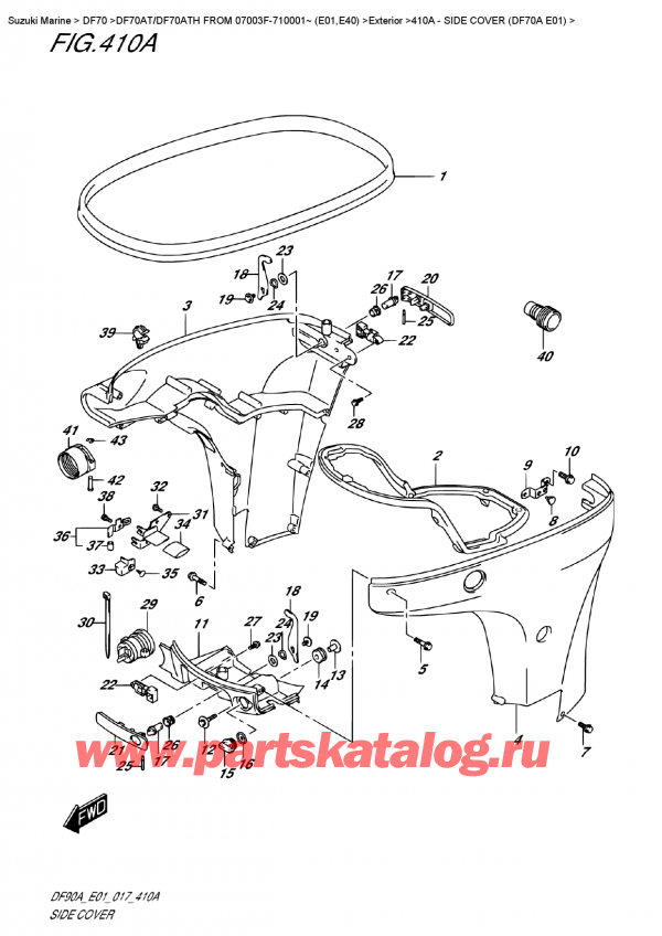   ,   , Suzuki DF70A TL FROM 07003F-710001~ (E01)  ,   (Df70A E01)