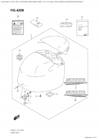 420B - Engine Cover ((Df70A,Df70Ath):021) (420B -   () ( (Df70A, Df70Ath) : 021))