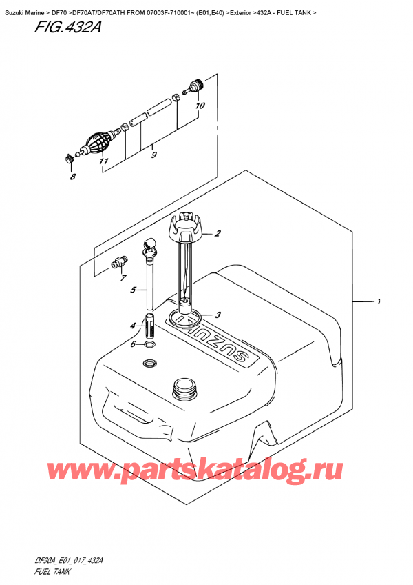  ,   , SUZUKI DF70A TS-TL FROM 07003F-710001~ (E01 017),  