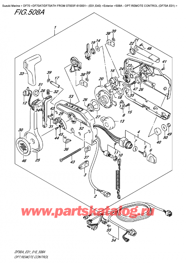   , , SUZUKI DF70AT L/X FROM 07003F-610001~ (E01)  , :   (Df70A E01)