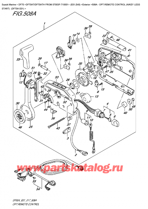  ,   , SUZUKI DF70A TL FROM 07003F-710001~ (E01)    2017 , :   (N /  Less Start) (Df70A E01)