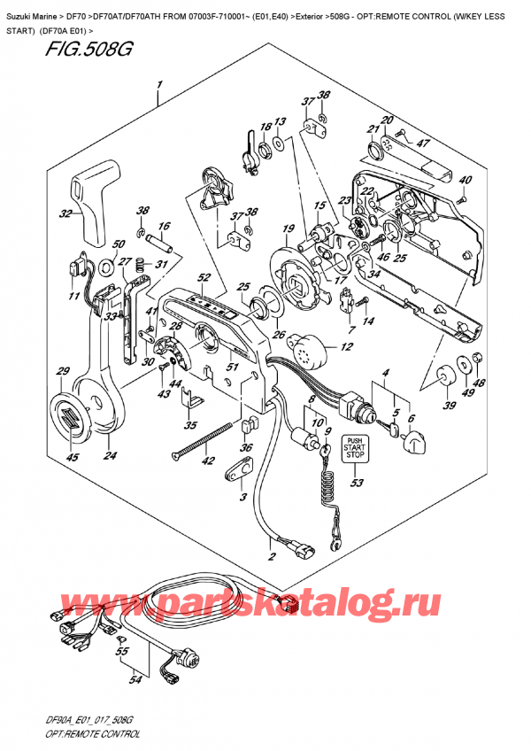  ,  , Suzuki DF70A TL FROM 07003F-710001~ (E01)    2017 , :   (W /  Less Start) (Df70A E01)