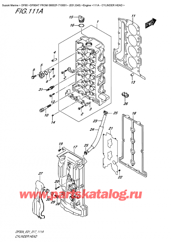  ,   , Suzuki DF80A TL FROM 08002F-710001~ (E01) ,   