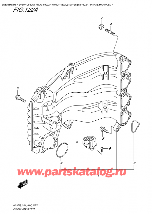  ,   , Suzuki DF80A TL FROM 08002F-710001~ (E01) , Intake Manifold