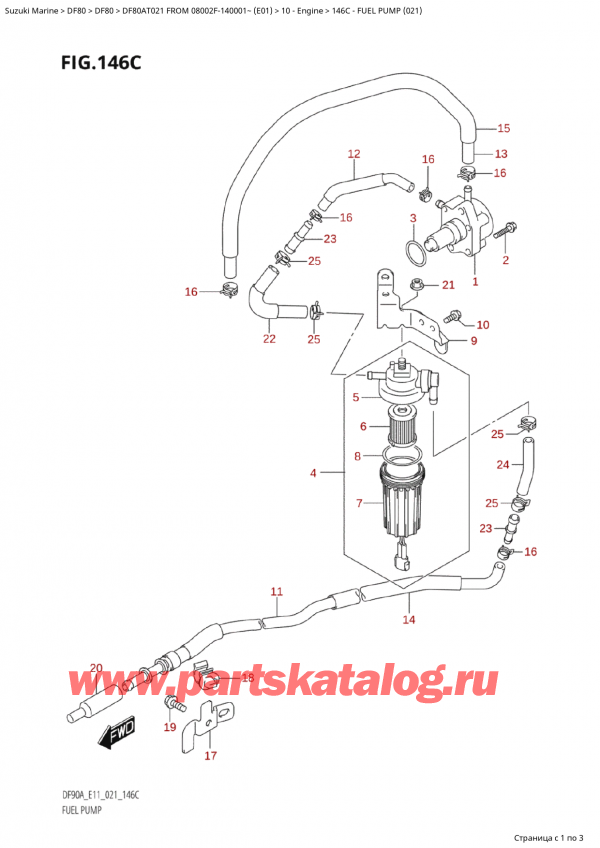   ,   , SUZUKI Suzuki DF80A TS/TL FROM 08002F-140001~  (E01 021),   (021)