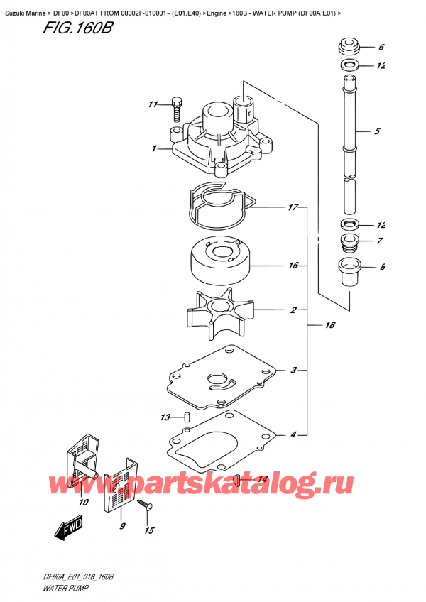  ,   , Suzuki DF80A TL FROM 08002F-810001~ (E01)  2018 ,   (Df80A E01)