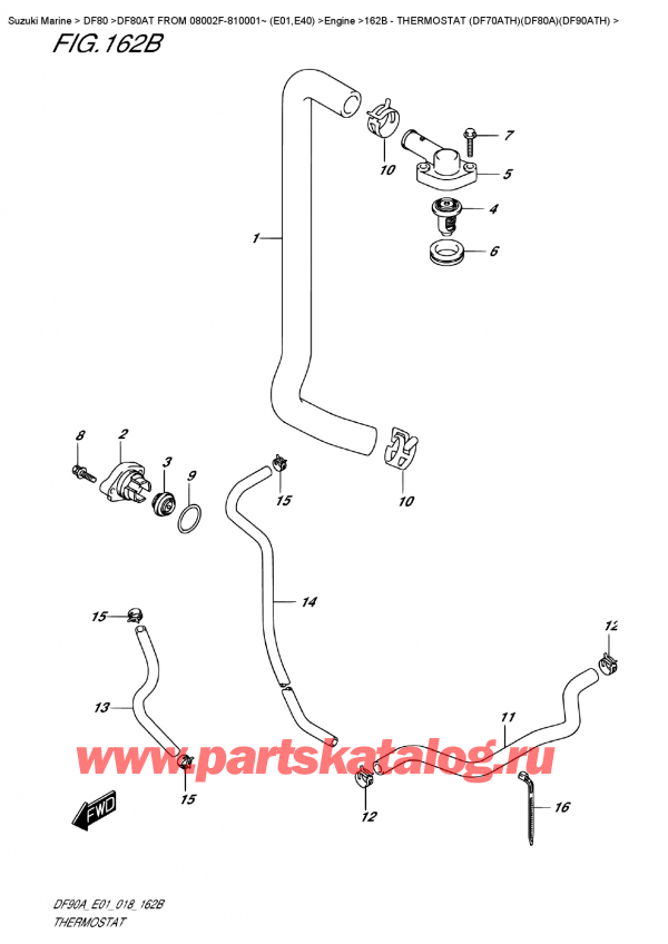  ,  , Suzuki DF80A TL FROM 08002F-810001~ (E01)  2018 , Thermostat  (Df70Ath)(Df80A)(Df90Ath)