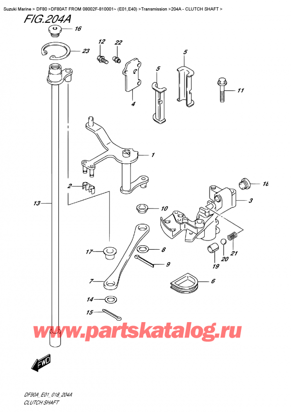  ,   , Suzuki DF80A TL FROM 08002F-810001~ (E01),   - Clutch  Shaft