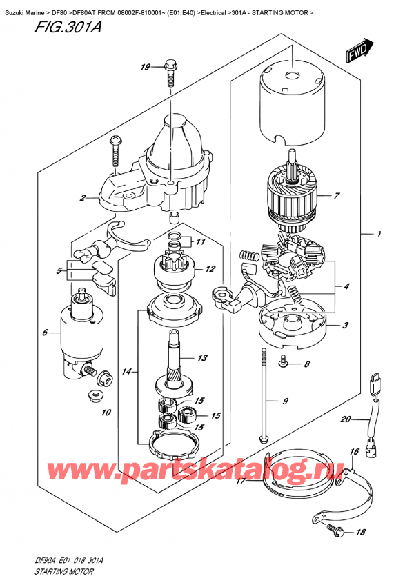  ,   , Suzuki DF80A TL FROM 08002F-810001~ (E01)  2018 ,  