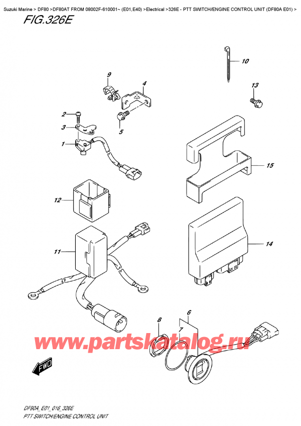   ,   , SUZUKI DF80AT FROM 08002F-610001~ (E01,E40)   2016 , Ptt  Switch/engine  Control  Unit  (Df80A  E01) /   /    (Df80A E01)