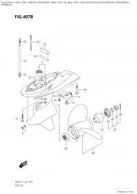 407B  -  Gear  Case  ((Df70A,Df70Ath,Df80A:e01,Df90A,Df90Ath, (407B -    ( (Df70A, Df70Ath, Df80A: e01, Df90A, Df90Ath,)