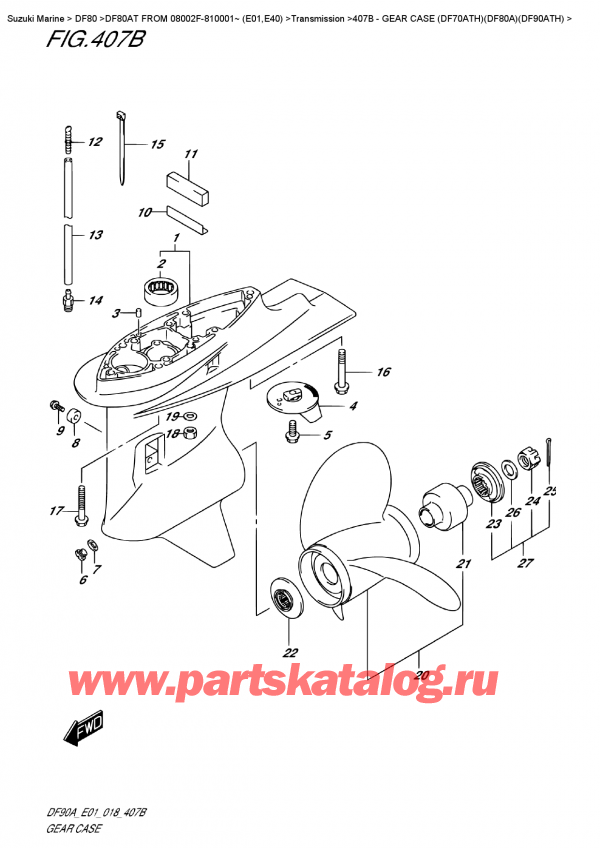  ,   , Suzuki DF80A TL FROM 08002F-810001~ (E01),    (Df70Ath) (Df80A) (Df90Ath)