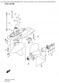 407B  -  Gear Case (Df70Ath)(Df80A)(Df90Ath) (407B -    (Df70Ath) (Df80A) (Df90Ath))