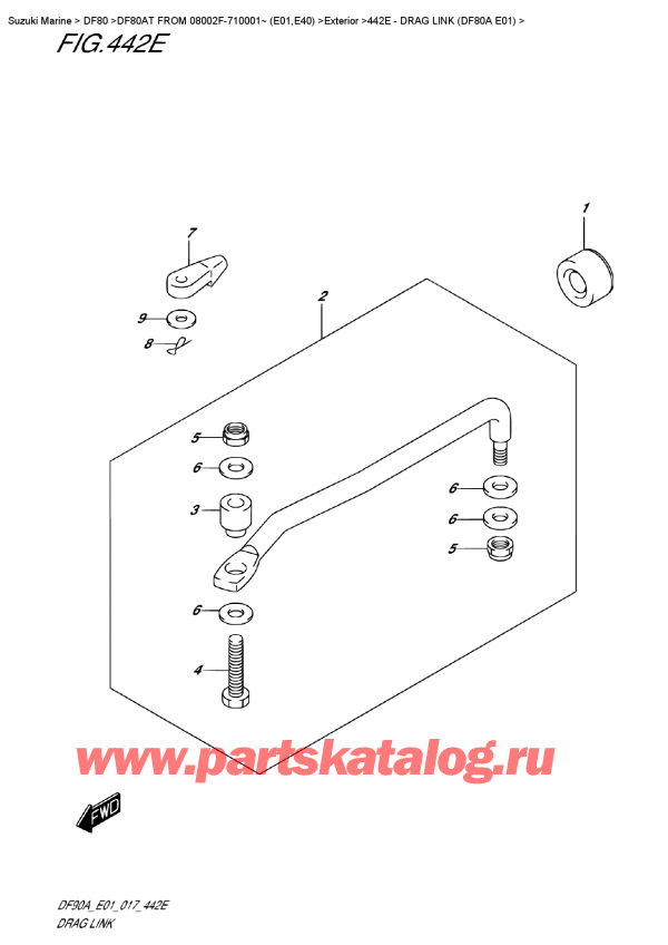  ,   , Suzuki DF80A TL FROM 08002F-710001~ (E01)   2017 ,   (Df80A E01) / Drag  Link (Df80A  E01)