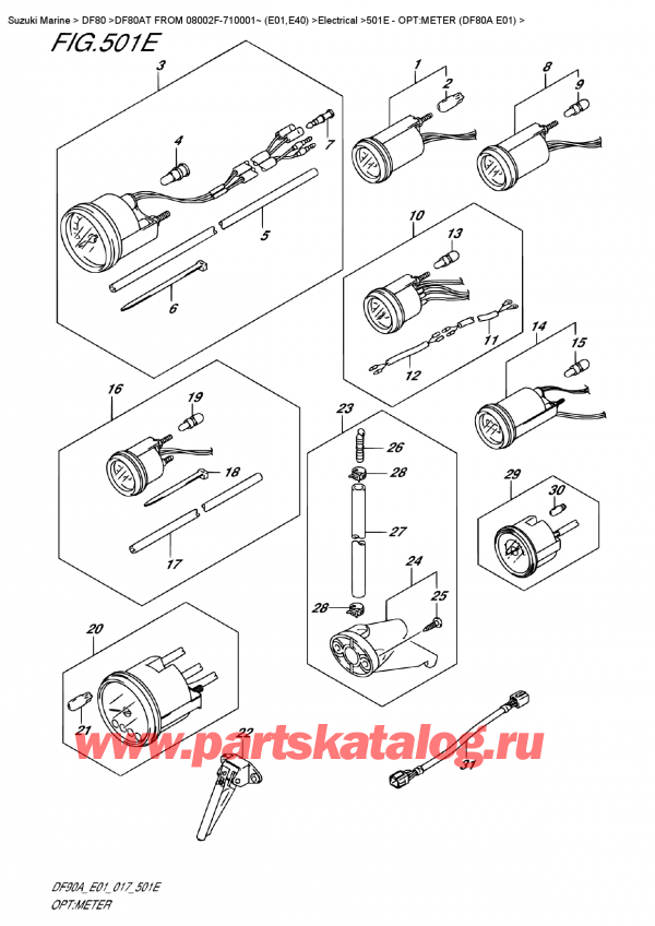  ,   , Suzuki DF80A TL FROM 08002F-710001~ (E01) , :  (Df80A E01)
