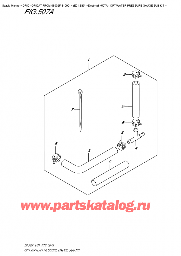  ,   , Suzuki DF80A TL FROM 08002F-810001~ (E01), Opt:water Pressure  Gauge  Sub  Kit
