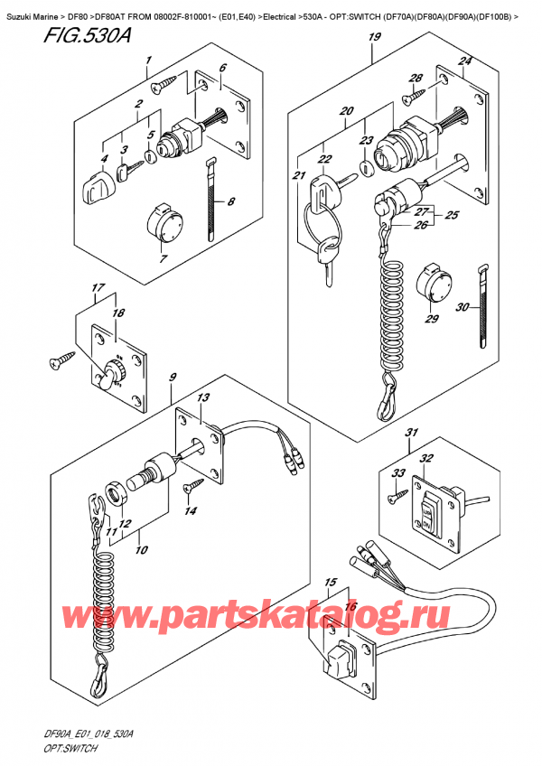 , , Suzuki DF80A TL FROM 08002F-810001~ (E01)  2018 , :  (Df70A) (Df80A) (Df90A) (Df100B) / Opt:switch  (Df70A)(Df80A)(Df90A)(Df100B)