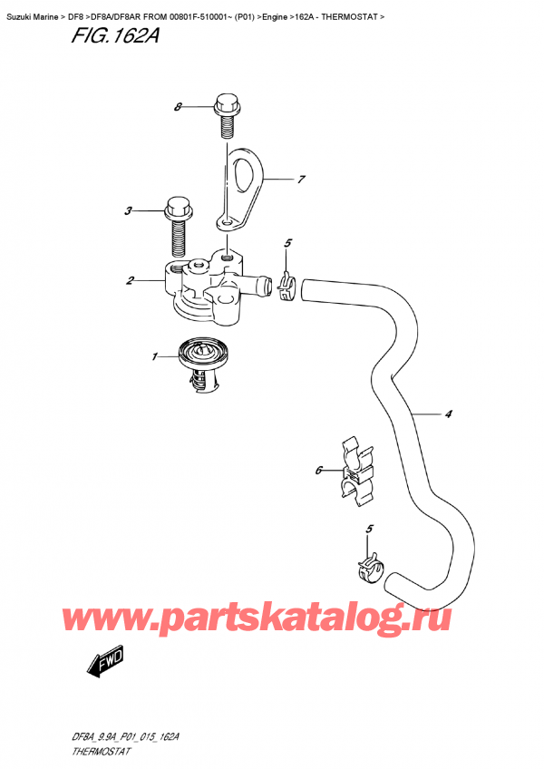 ,   , Suzuki DF8A S FROM 00801F-510001~ (P01),  - Thermostat