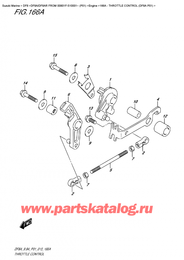 ,  , SUZUKI DF8A S FROM 00801F-510001~ (P01), Throttle Control  (Df8A  P01) /   (Df8A P01)