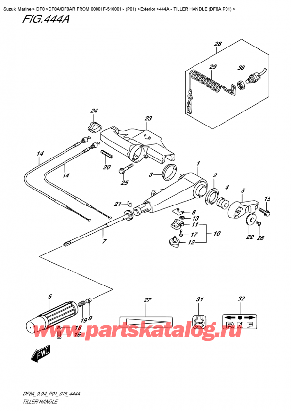  , , Suzuki DF8A S FROM 00801F-510001~ (P01)  2015 ,  (Df8A P01)