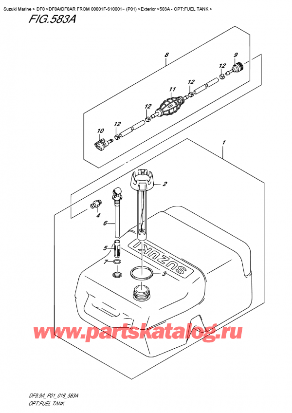 , , Suzuki Suzuki DF8A/DF8AR  FROM 00801F-610001~ (P01)   2016 , :  