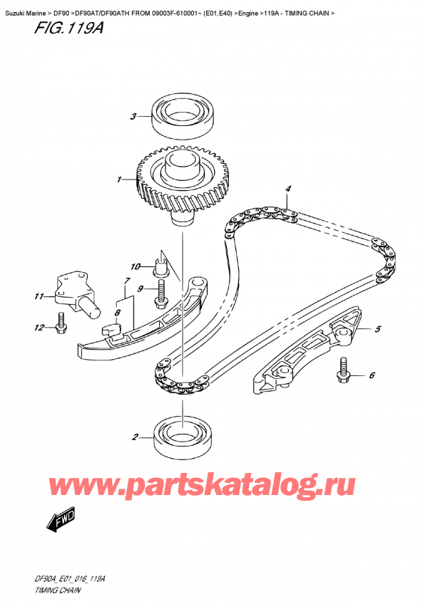   ,   , Suzuki DF90AT/DF90ATH FROM 09003F-610001~ (E01,E40)  , Timing  Chain