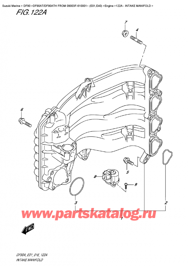 ,    , Suzuki DF90AT/DF90ATH FROM 09003F-610001~ (E01,E40)    2016 , Intake  Manifold -  