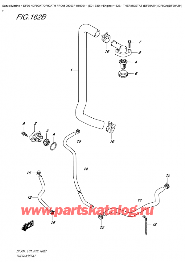  ,   , Suzuki DF90A TL /TX FROM 09003F-810001~ (E01 018)  2018 ,  (Df70Ath) (Df80A) (Df90Ath)